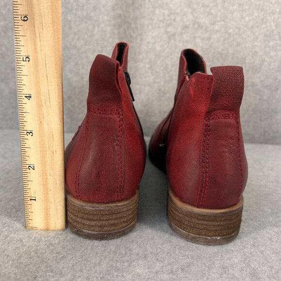 Josef Seibel‎ Womens 38 US 7 - 7.5 Bordeaux Red Leather Ankle Boots Sienna NIB - Picture 8 of 13